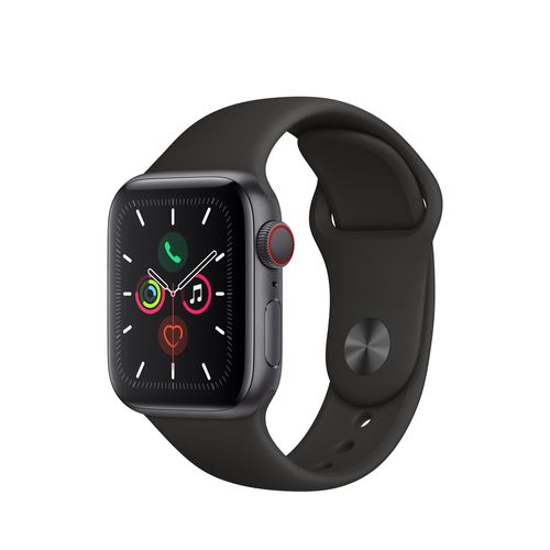 Apple Watch Series 5 MWWQ2LL/A GPS+Cellular 40mm Smartwatch - Black Sport